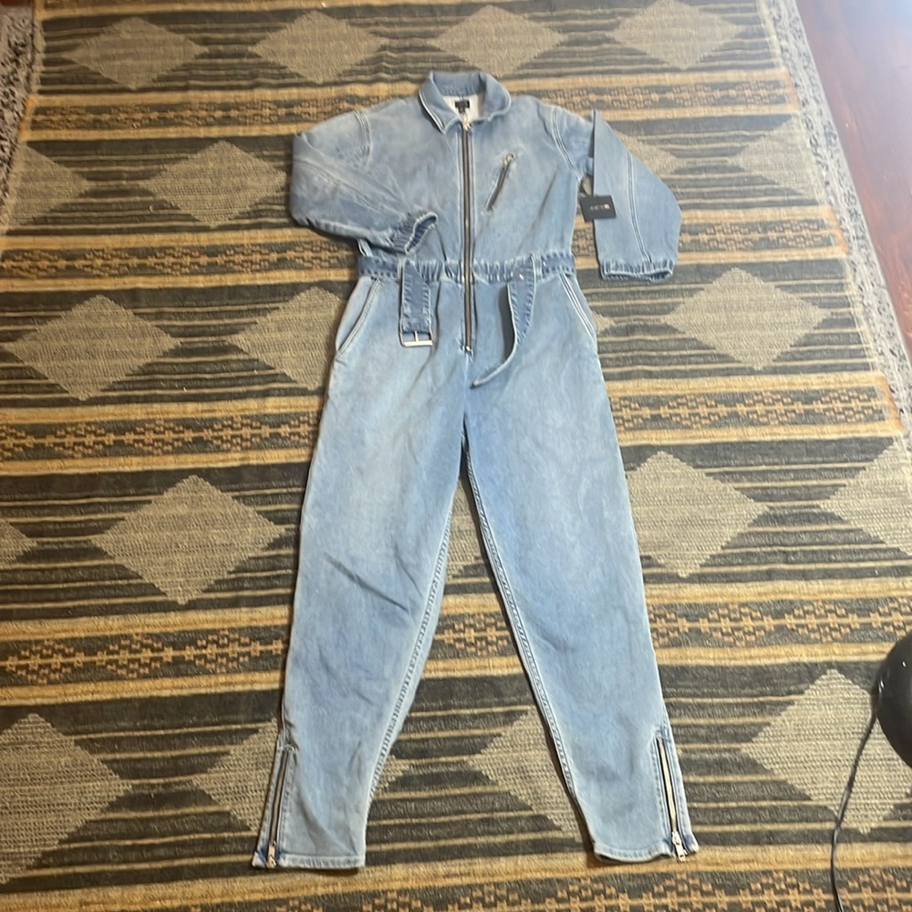 Joe’s jeans jumpsuit / flight suit with zippers super soft denim